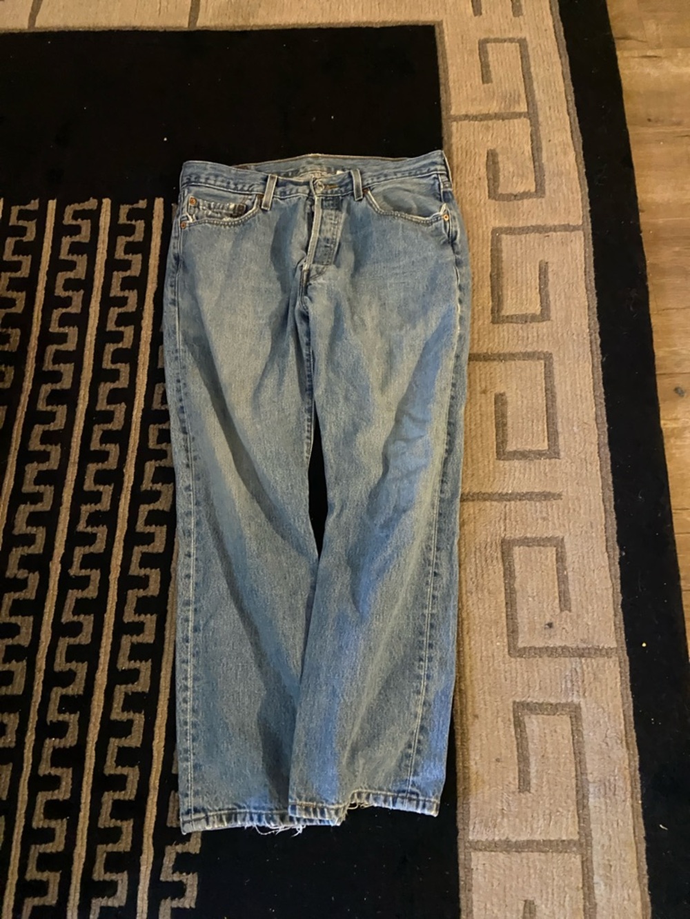 Vintage Levi's Men's Straight Light Blue Jeans